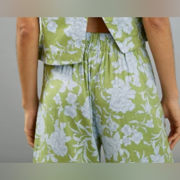 Anthropologie Maeve Floral Wide Leg Paisley Blue & Green ( PANT ONLY) Size:XS - Picture 4 of 14